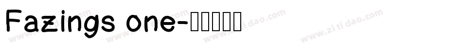 Fazings one字体转换